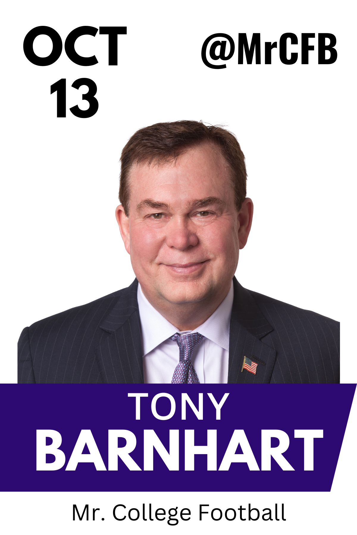 Oct 13th Guest Speaker Tony Barnhart