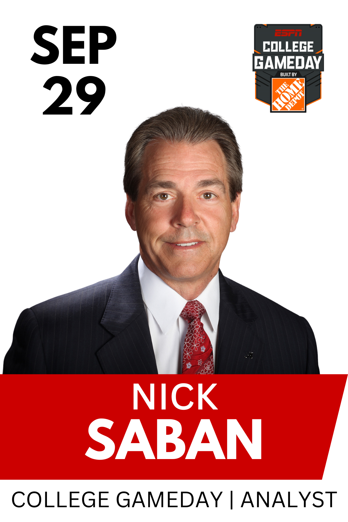Sep 29th Guest Speaker Nick Saban