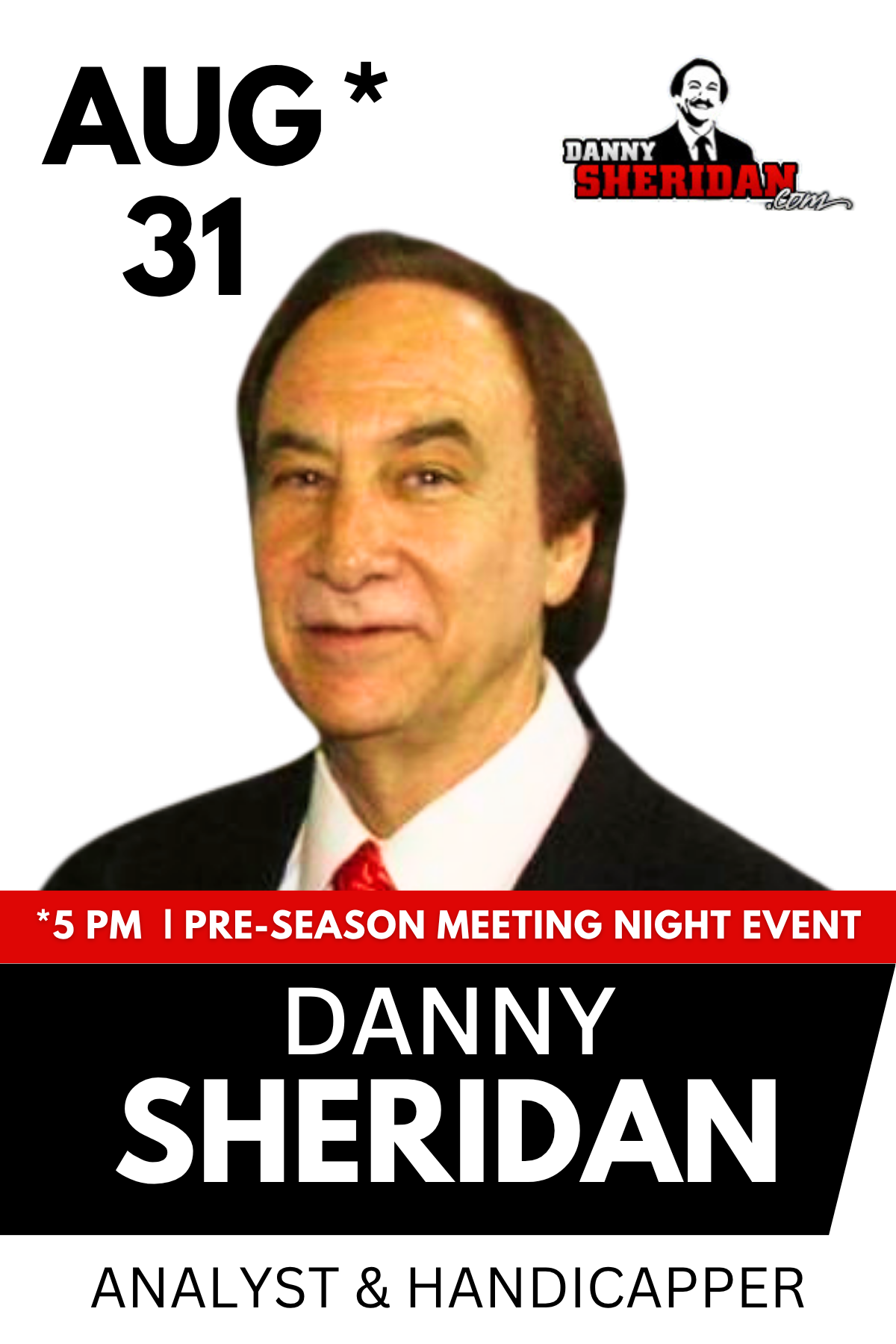 Aug 31 Guest Speaker Danny Sheridan - night event