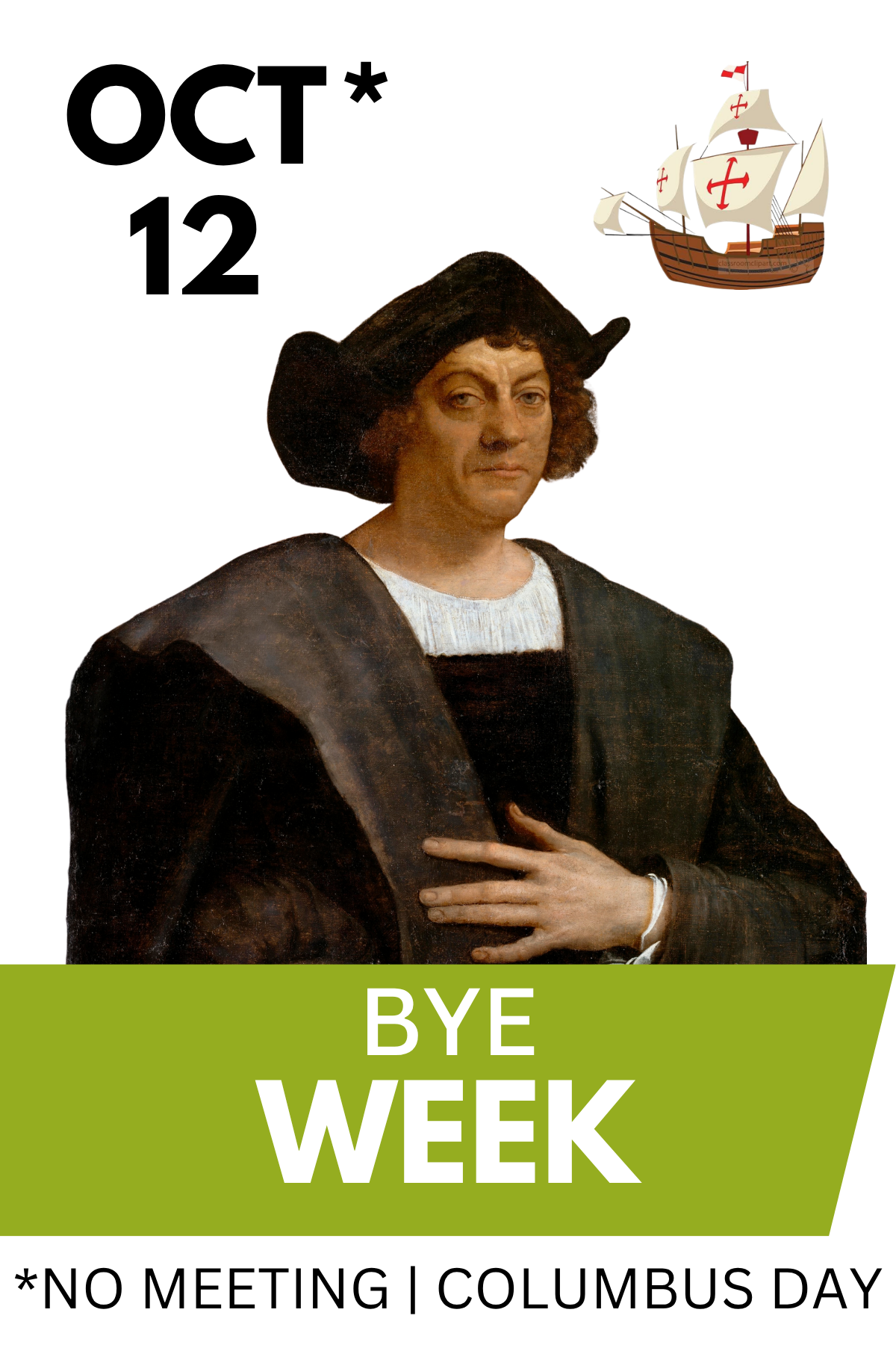 Oct 12 Bye Week- No Meeting