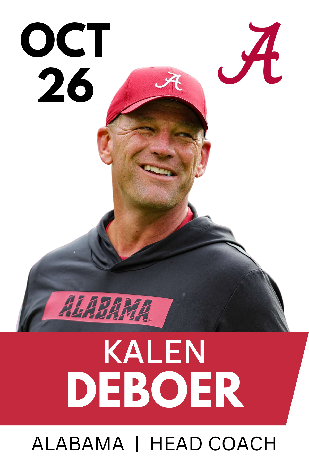 Oct 26 Guest Speaker Kalen DeBoer